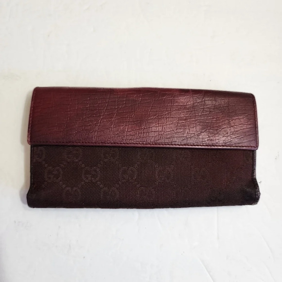 Authentic Gucci jackie canvas custom dye long bifold wallet - Picture 3 of 11